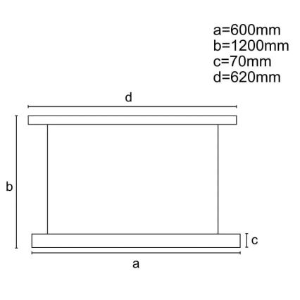 LED Stmievateľný luster na lanku LED/45W/230V 3000-6500K čierna + diaľkové ovládanie
