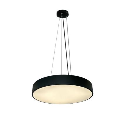 LED Stmievateľný luster na lanku LED/50W/230V 3000-6500K čierna + diaľkové ovládanie