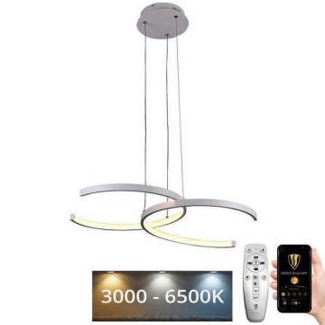 LED Stmievateľný luster na lanku LED/50W/230V 3000-6500K + diaľkové ovládanie