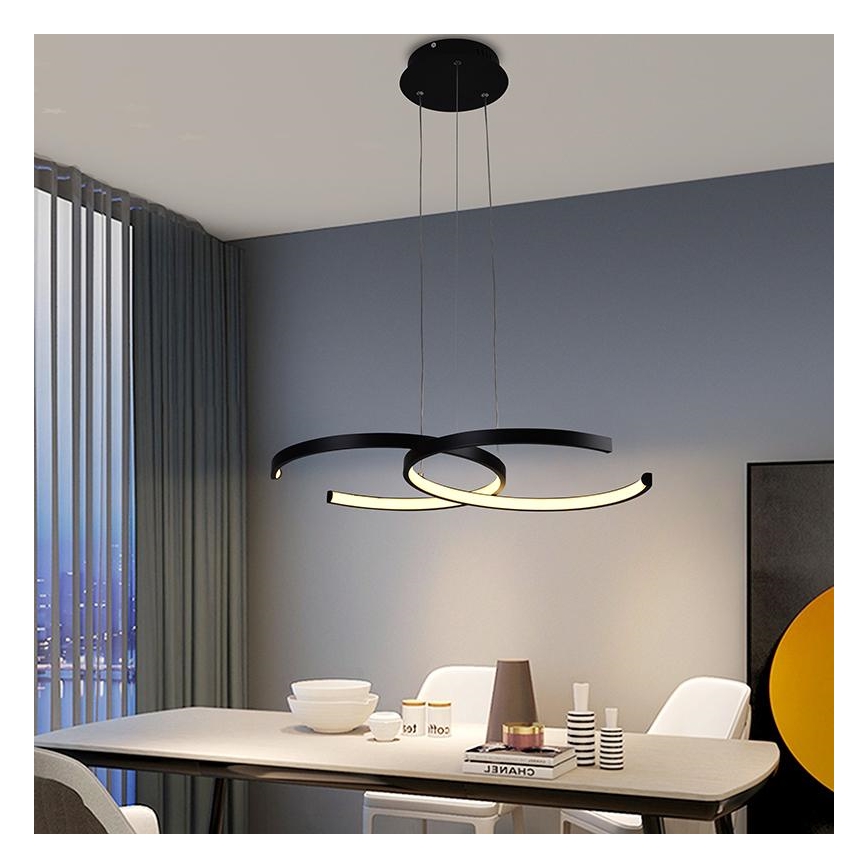 LED Stmievateľný luster na lanku LED/50W/230V 3000-6500K + diaľkové ovládanie
