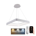 LED Stmievateľný luster na lanku LED/55W/230V 3000-6500K biela + diaľkové ovládanie