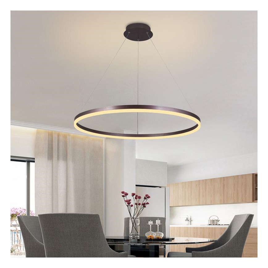 LED Stmievateľný luster na lanku LED/55W/230V 3000-6500K + diaľkové ovládanie