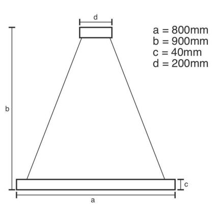 LED Stmievateľný luster na lanku LED/55W/230V 3000-6500K + diaľkové ovládanie