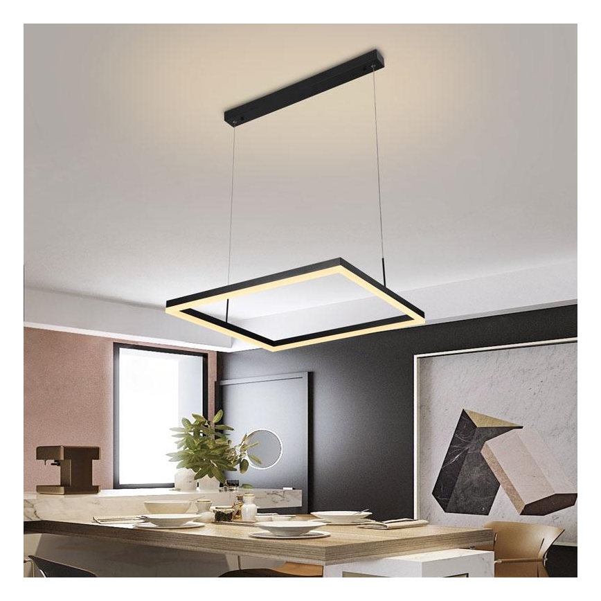 LED Stmievateľný luster na lanku LED/55W/230V 3000-6500K + diaľkové ovládanie