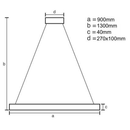 LED Stmievateľný luster na lanku LED/55W/230V 3000-6500K + diaľkové ovládanie