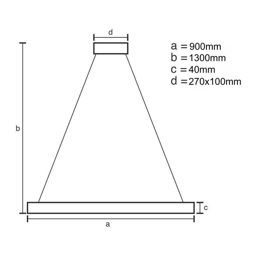 LED Stmievateľný luster na lanku LED/55W/230V 3000-6500K + diaľkové ovládanie