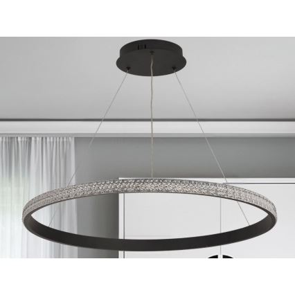 LED Stmievateľný luster na lanku LED/55W/230V 3000-6500K + diaľkové ovládanie
