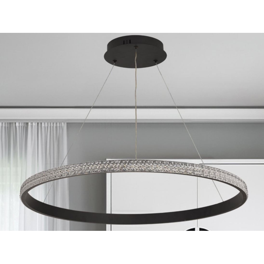 LED Stmievateľný luster na lanku LED/55W/230V 3000-6500K + diaľkové ovládanie