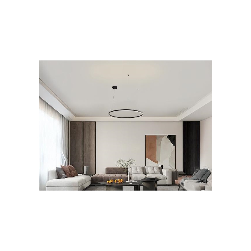 LED Stmievateľný luster na lanku LED/55W/230V 3000-6500K + diaľkové ovládanie