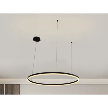 LED Stmievateľný luster na lanku LED/55W/230V 3000-6500K + diaľkové ovládanie