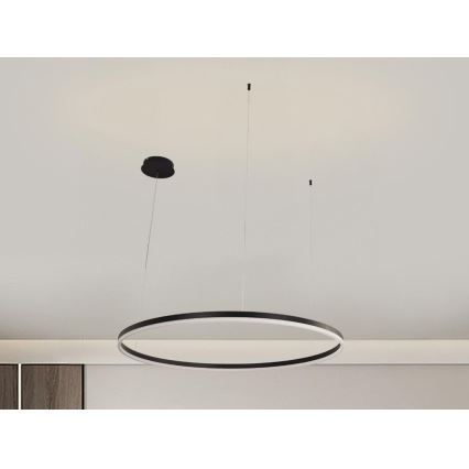 LED Stmievateľný luster na lanku LED/55W/230V 3000-6500K + diaľkové ovládanie