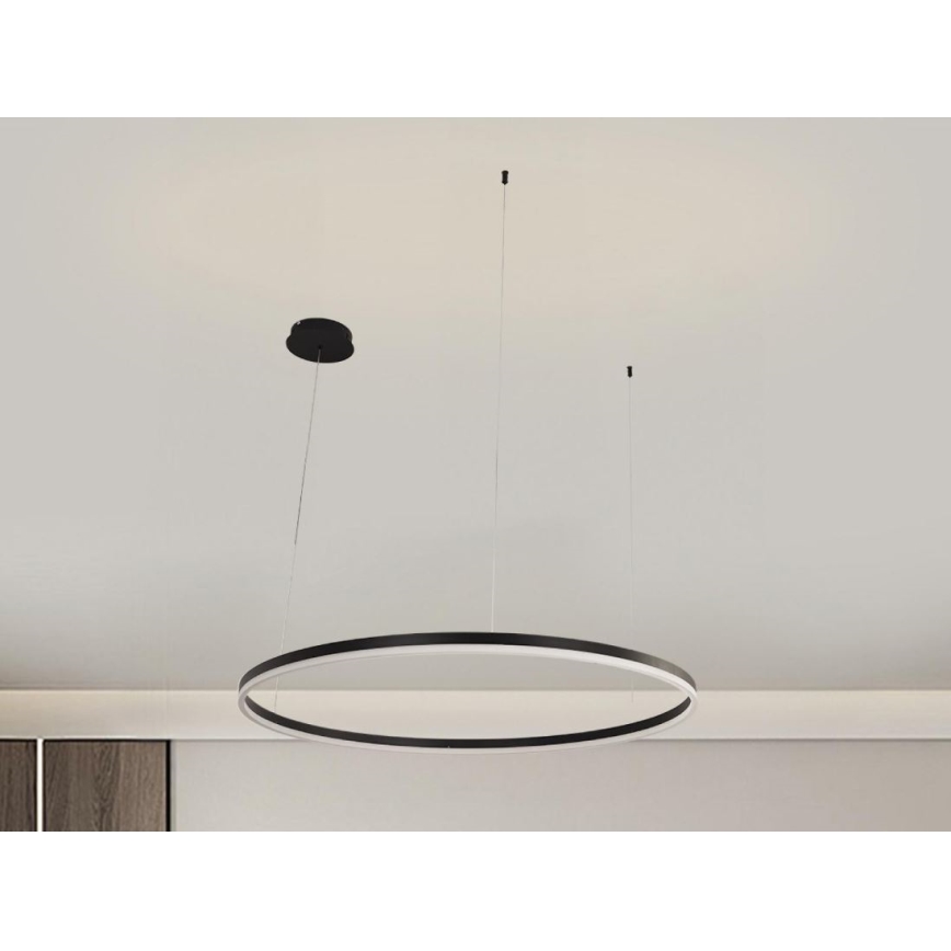 LED Stmievateľný luster na lanku LED/55W/230V 3000-6500K + diaľkové ovládanie