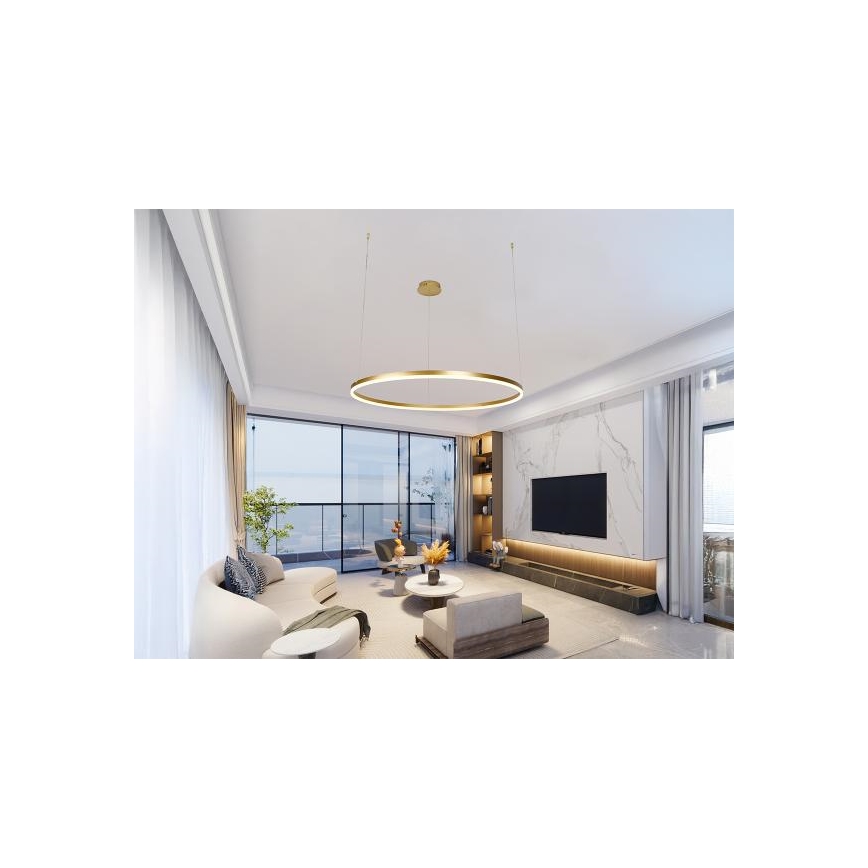 LED Stmievateľný luster na lanku LED/55W/230V 3000-6500K + diaľkové ovládanie