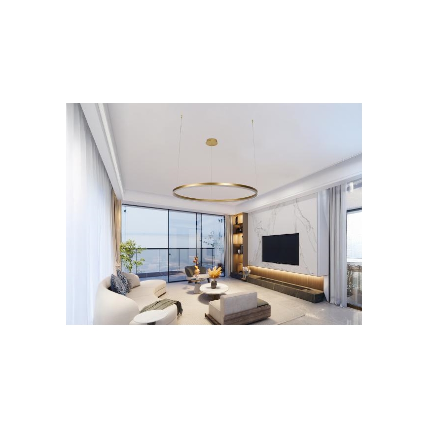 LED Stmievateľný luster na lanku LED/55W/230V 3000-6500K + diaľkové ovládanie