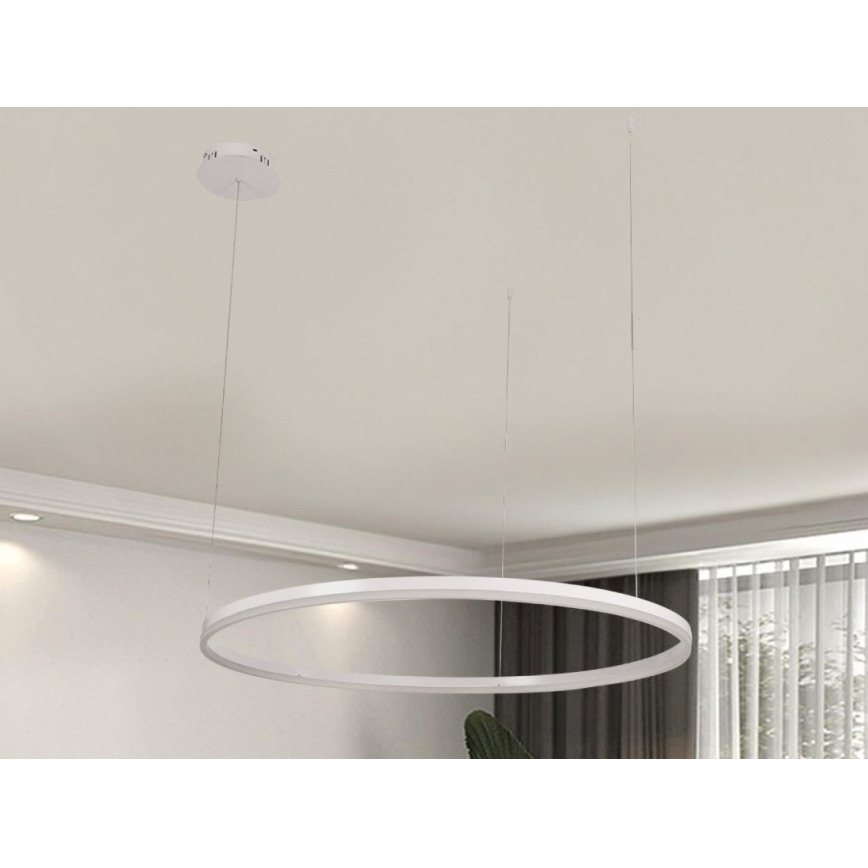 LED Stmievateľný luster na lanku LED/55W/230V 3000-6500K + diaľkové ovládanie