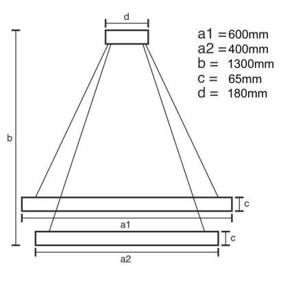 LED Stmievateľný krištáľový luster na lanku LED/65W/230V 3000-6500K lesklý chróm + diaľkové ovládanie