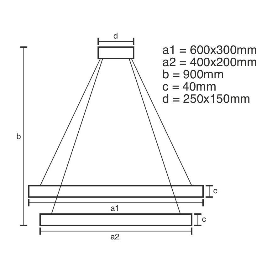 LED Stmievateľný luster na lanku LED/65W/230V 3000-6500K + diaľkové ovládanie