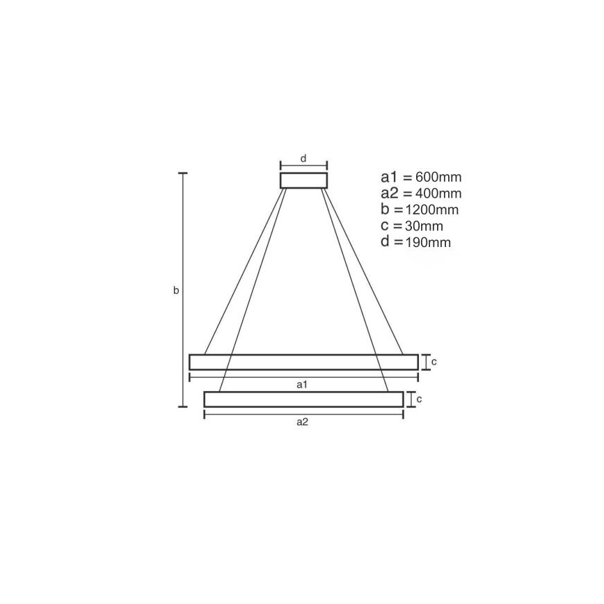 LED Stmievateľný luster na lanku LED/65W/230V 3000-6500K + diaľkové ovládanie