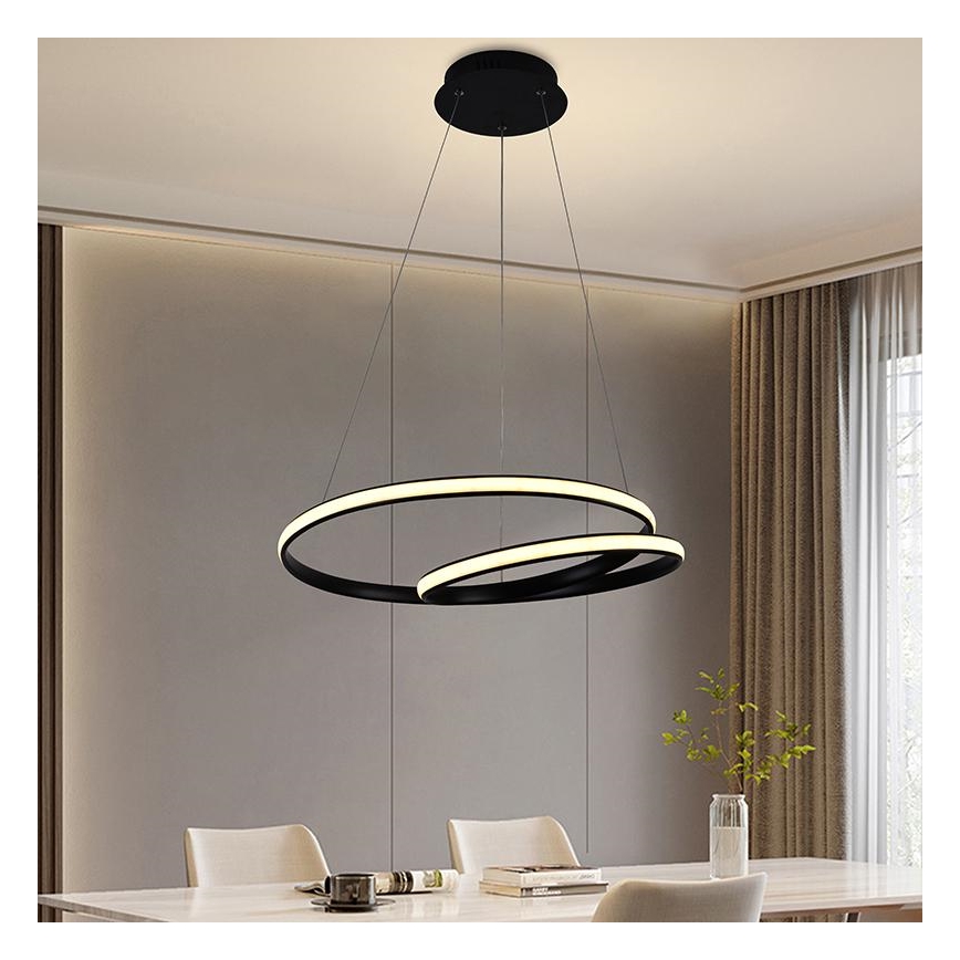 LED Stmievateľný luster na lanku LED/65W/230V 3000-6500K + diaľkové ovládanie