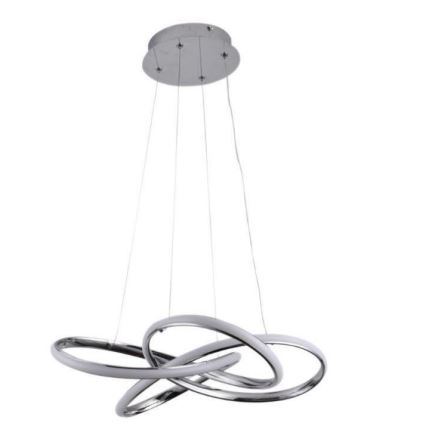 LED Stmievateľný luster na lanku LED/65W/230V 3000-6500K pr. 48 cm šedá + diaľkové ovládanie