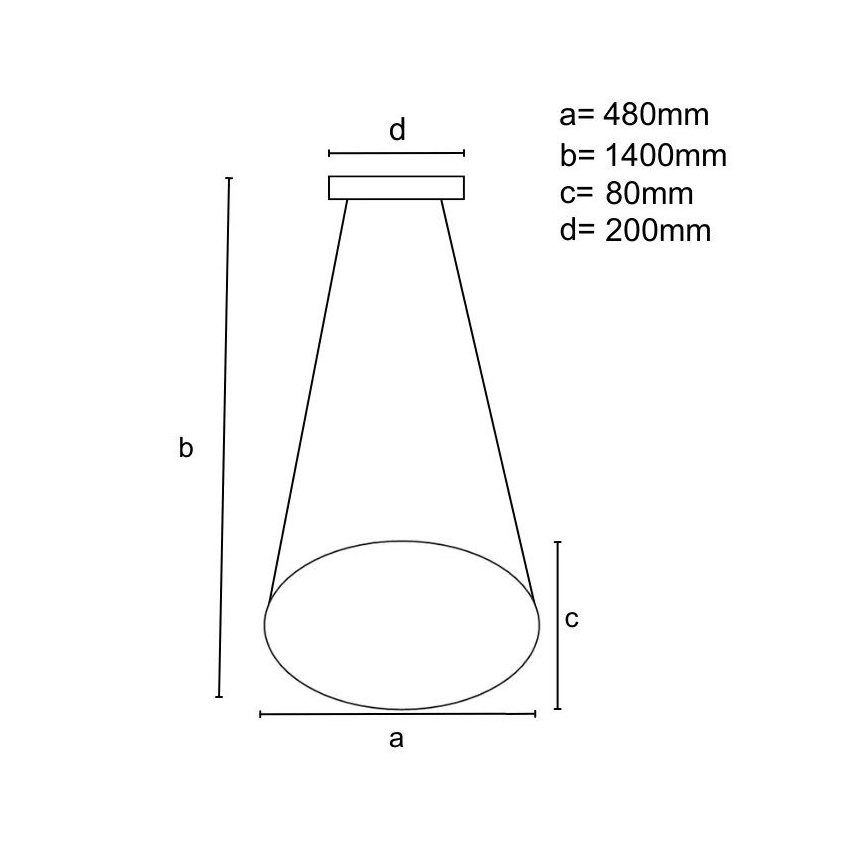 LED Stmievateľný luster na lanku LED/65W/230V 3000-6500K zlatá + diaľkové ovládanie