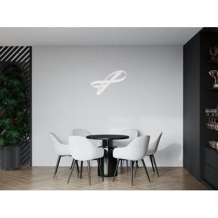 LED Stmievateľný luster na lanku LED/70W/230V 3000-6500K biela + diaľkové ovládanie