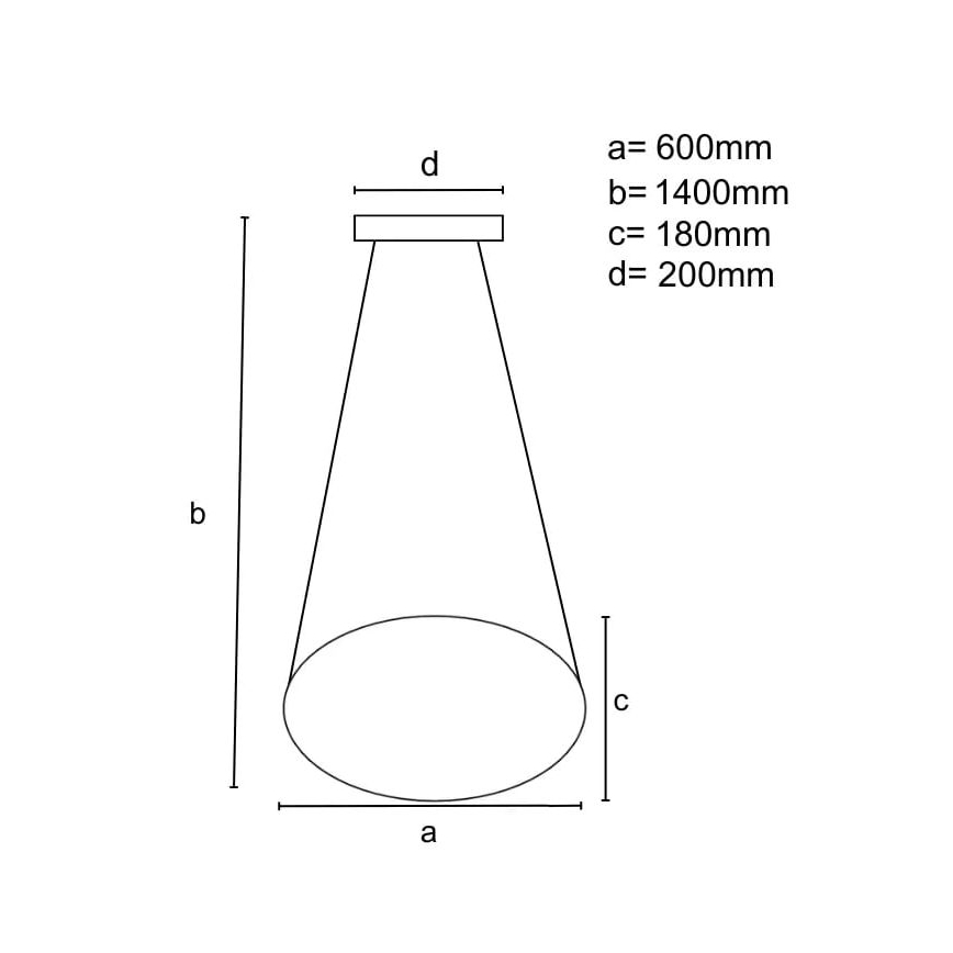 LED Stmievateľný luster na lanku LED/70W/230V 3000-6500K pr. 60 cm čierna + diaľkové ovládanie