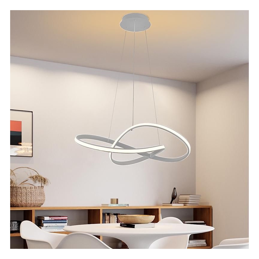 LED Stmievateľný luster na lanku LED/70W/230V 3000-6500K pr. 55 cm + diaľkové ovládanie