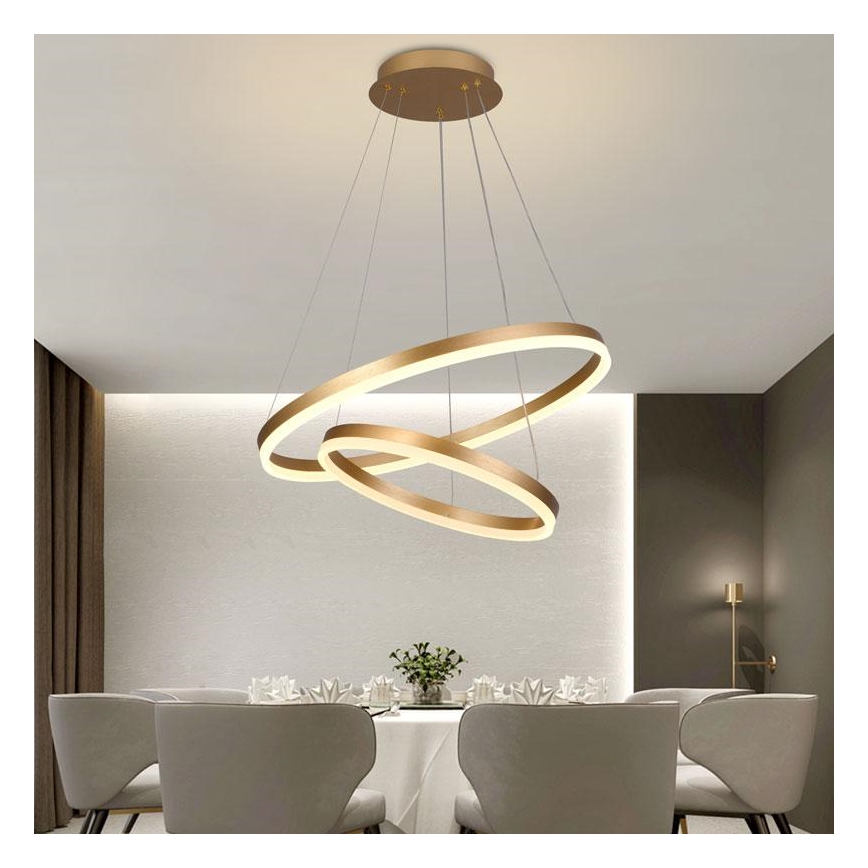 LED Stmievateľný luster na lanku LED/70W/230V 3000-6500K + diaľkové ovládanie