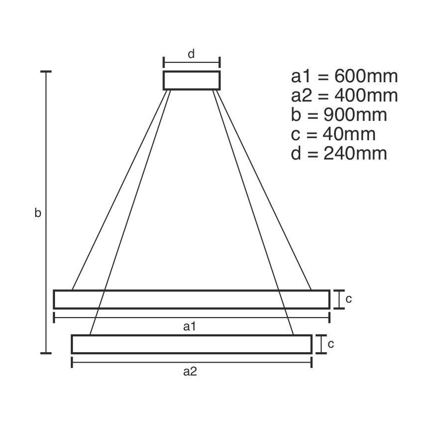 LED Stmievateľný luster na lanku LED/70W/230V 3000-6500K + diaľkové ovládanie