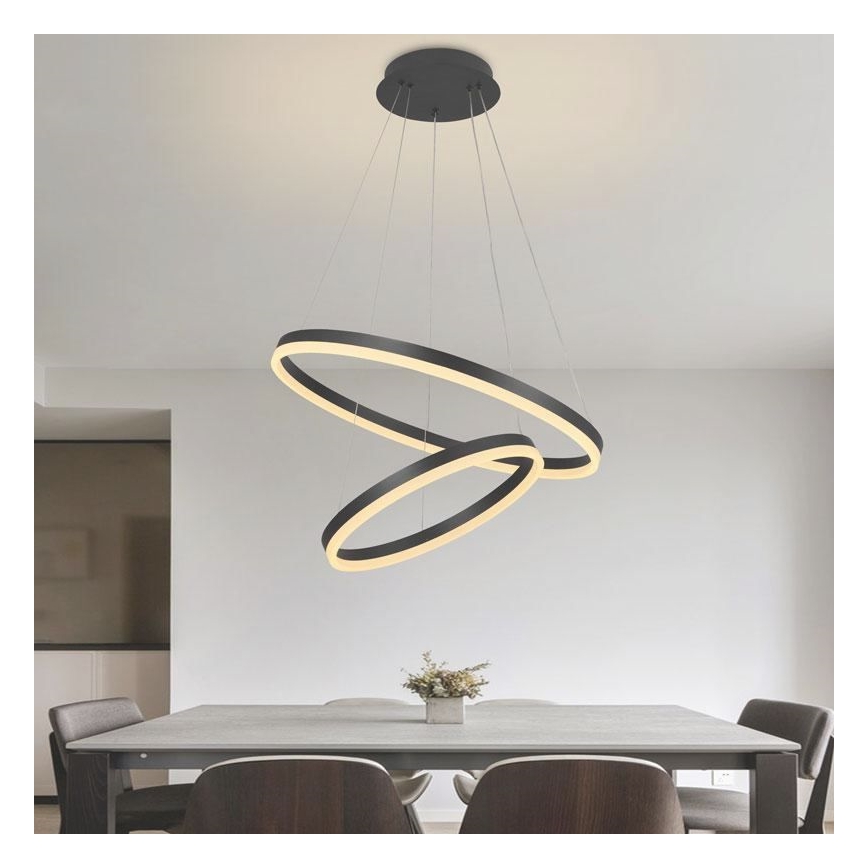 LED Stmievateľný luster na lanku LED/70W/230V 3000-6500K + diaľkové ovládanie