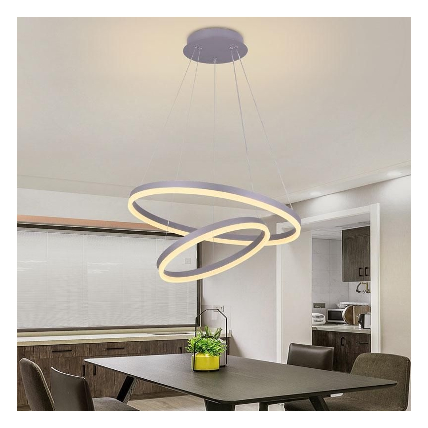 LED Stmievateľný luster na lanku LED/70W/230V 3000-6500K + diaľkové ovládanie
