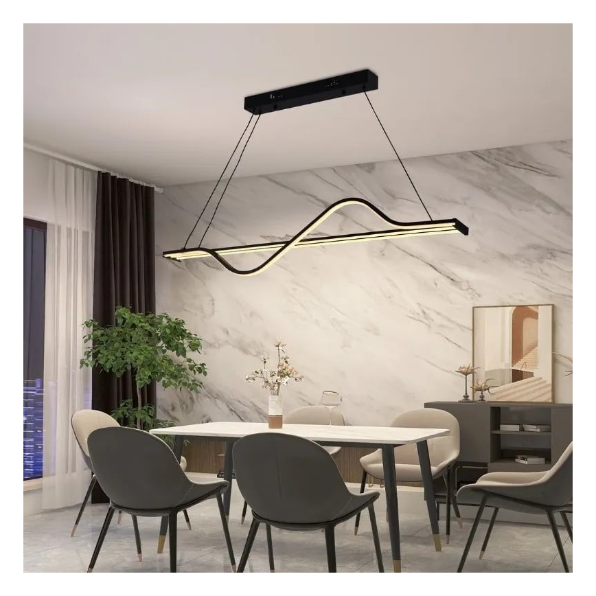 LED Stmievateľný luster na lanku LED/70W/230V 3000-6500K + diaľkové ovládanie