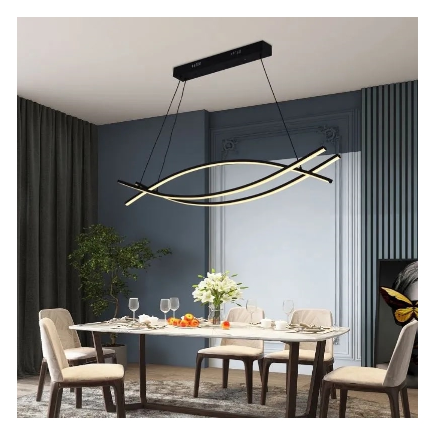 LED Stmievateľný luster na lanku LED/70W/230V 3000-6500K + diaľkové ovládanie