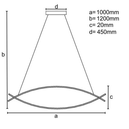 LED Stmievateľný luster na lanku LED/70W/230V 3000-6500K + diaľkové ovládanie