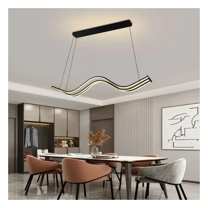 LED Stmievateľný luster na lanku LED/70W/230V 3000-6500K + diaľkové ovládanie