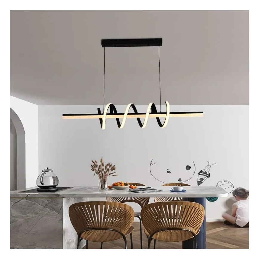 LED Stmievateľný luster na lanku LED/70W/230V 3000-6500K + diaľkové ovládanie