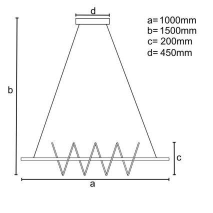 LED Stmievateľný luster na lanku LED/70W/230V 3000-6500K + diaľkové ovládanie