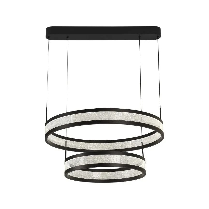 LED Stmievateľný luster na lanku LED/70W/230V 3000-6500K čierna + diaľkové ovládanie