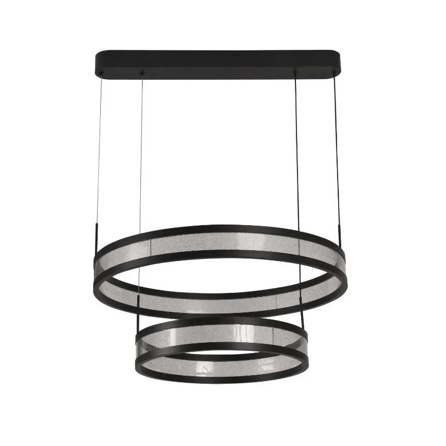 LED Stmievateľný luster na lanku LED/70W/230V 3000-6500K čierna + diaľkové ovládanie