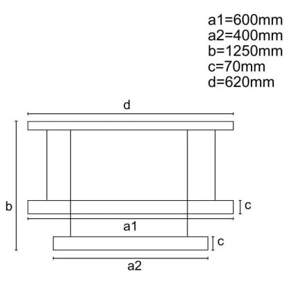 LED Stmievateľný luster na lanku LED/70W/230V 3000-6500K čierna + diaľkové ovládanie