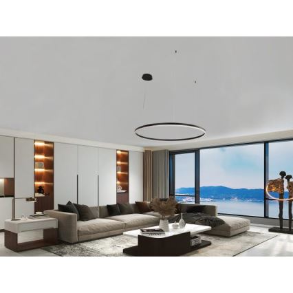 LED Stmievateľný luster na lanku LED/72W/230V 3000-6500K + diaľkové ovládanie
