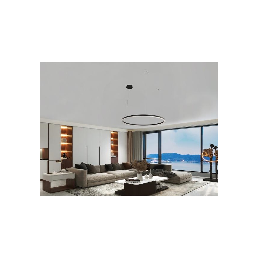 LED Stmievateľný luster na lanku LED/72W/230V 3000-6500K + diaľkové ovládanie