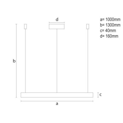 LED Stmievateľný luster na lanku LED/72W/230V 3000-6500K + diaľkové ovládanie