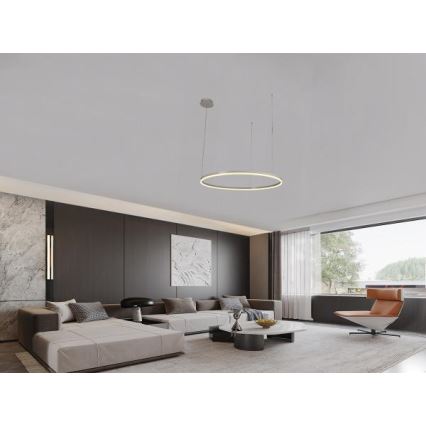 LED Stmievateľný luster na lanku LED/72W/230V 3000-6500K + diaľkové ovládanie