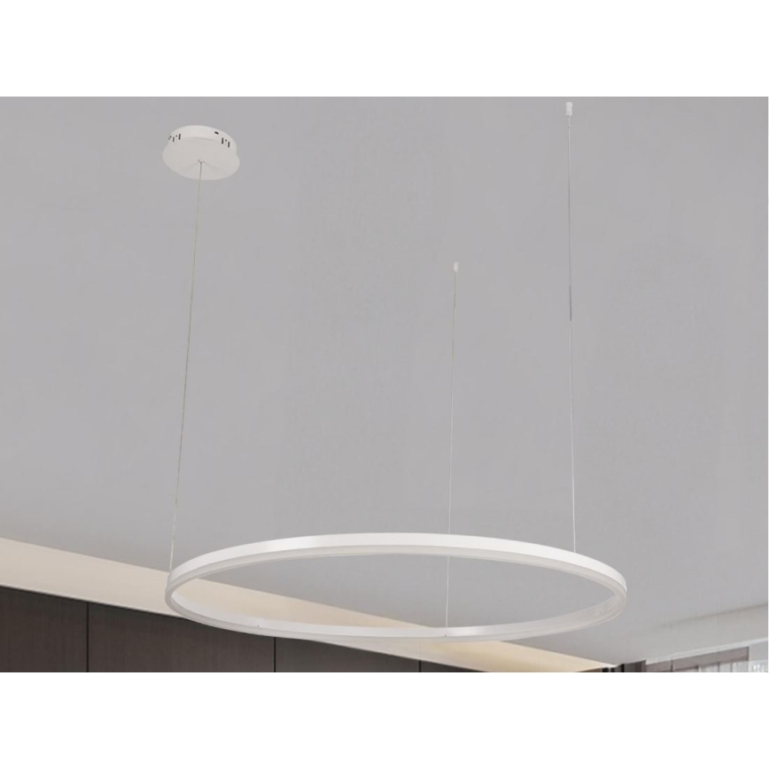 LED Stmievateľný luster na lanku LED/72W/230V 3000-6500K pr. 100 cm + diaľkové ovládanie