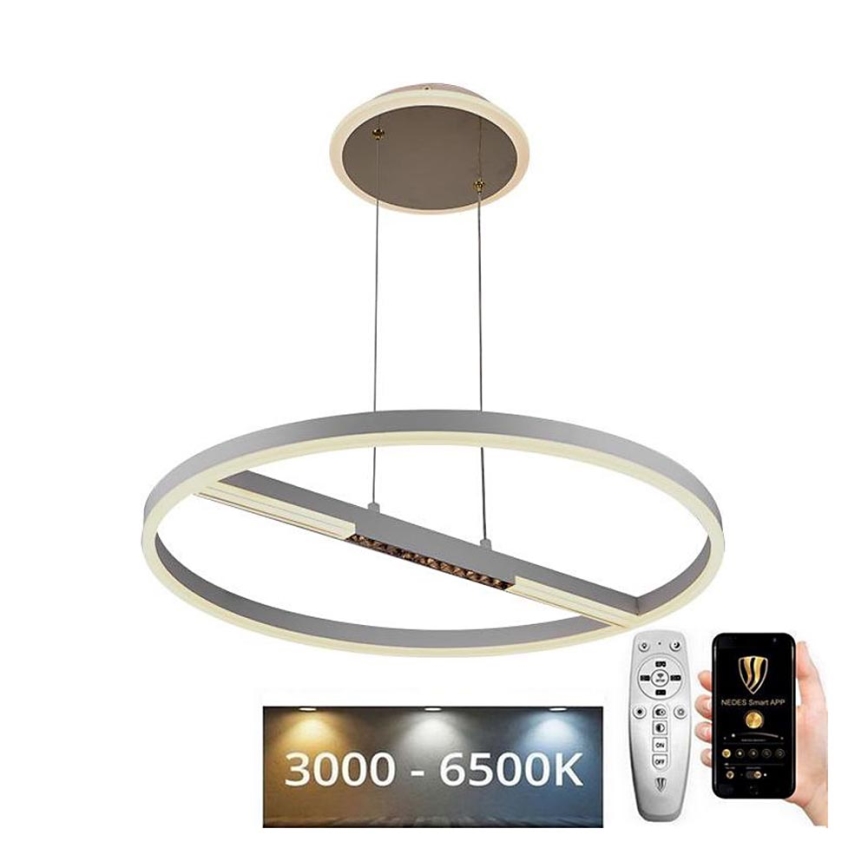 LED Stmievateľný luster na lanku LED/75W/230V 3000-6500K + diaľkové ovládanie