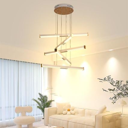 LED Stmievateľný luster na lanku LED/75W/230V 3000-6500K + diaľkové ovládanie