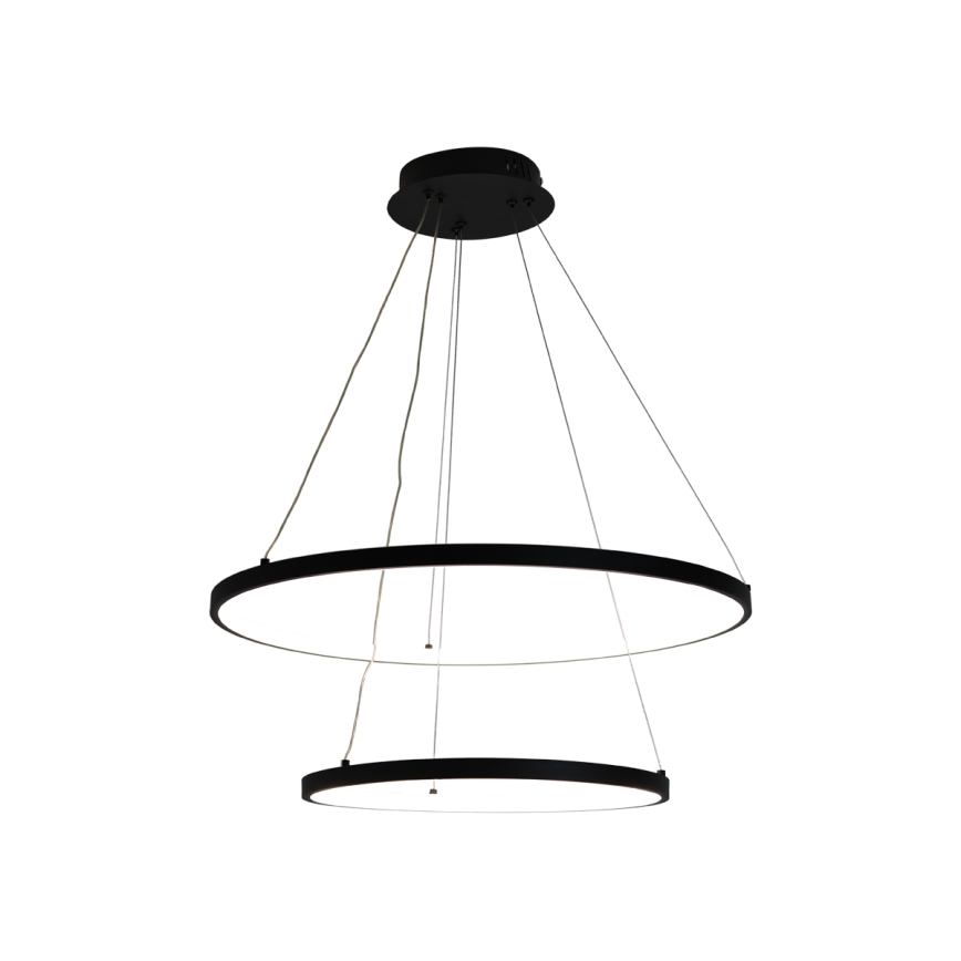 LED Stmievateľný luster na lanku LED/75W/230V 3000-6500K pr. 60 cm + diaľkové ovládanie