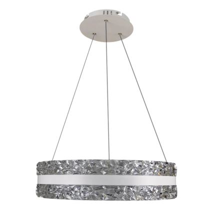 LED Stmievateľný krištáľový luster na lanku LED/80W/230V 3000-6500K biela + diaľkové ovládanie